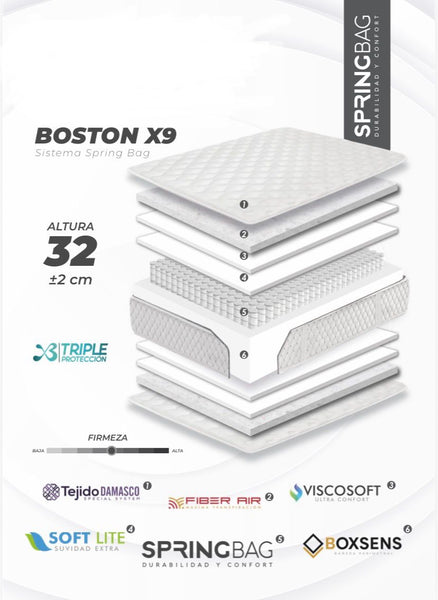 Colchon Boston x9